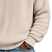 cheap Basic Sweatshirts-Men's Sweatshirt Corduroy Pullover Quarter Zip Sweatshirt Black Light Green Burgundy Navy Blue Dark Green Standing Collar Plain Textured Casual Daily Sports &amp; Outdoor Streetwear Cool Sportswear