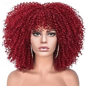 cheap Carnival Wigs-Carnival Wig 2026 Blonde Pink Red Afro Afro Curly Short Synthetic Festival Wig Mardi Gras Parade Cosplay Costume Hair for Women