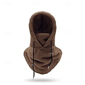 cheap Warm&amp;Heated Collection-3-in-1 Beanie Hat Neck Warmer Face Cover Ski Mask Winter Thermal Windproof Fleece Lined Hood Hat for Skiing Cycling Hiking Outdoor Riding Cold Weather Protection for Men and Women