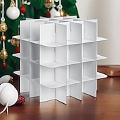voordelige Kerst Opslag-Kerstversieringsdoos met 64 compartimenten, 12x12x12 inch kerstopbergdozen, ornamentorganizer met rits en handgrepen, geschikt voor vakantiedecoraties, sieraden en cadeaus