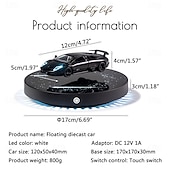 economico Novità-Auto Nera a Levitazione Magnetica con Base Circolare Luminosa e Stellata con Effetto di Illuminazione LED Reale a Risparmio Energetico Controllato da Interruttore Rotazione Libera nell'Aria Regalo di