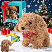 cheap For Kids-Ideal Christmas Gifts for Grandkids Girls Boys, Robot Dog My Realistic Robot PuppyInteractiveToy That Walks Barks Wags Tail Plush Pet Dog Realistic Robotic Dog Toy Gift That Acts Like A Real Puppy