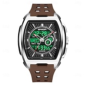 baratos Relógios Quartz-Relógio Esportivo Quartz de Duplo Display SANDA 5118 Moda À Prova D'Água Multi Funcional Luminosa Cronógrafo Calendário Relógio Masculino