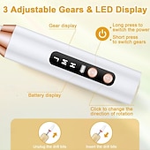 tanie Środki ochrony indywidualnej-Nowa przenośna elektryczna maszyna do manicure zestaw narzędzi do paznokci monitor akumulatorowa maszyna do malowania paznokci długi czas pracy 12 rodzajów obracających się końcówek odpowiednia na