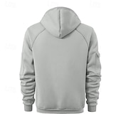 baratos hoodies básicos dos homens-Homens Moletom Full Zip Hoodie Moletom com zíper Azul Preto Branco Verde Tropa Vinho Com Capuz Tecido Zip Up Bolsos Desportos e Ar livre Casual Diário Roupa de rua Designer Básico Primavera Outono