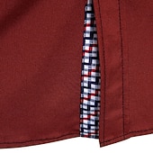 abordables Camisas de vestir para hombres-Men's Shirt Dress Shirt Casual Shirt Button Up Shirt Plain Formal Wedding Blue White Red Long Sleeve Lapel Summer Spring Clothing Apparel Patchwork