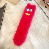 billiga Hemma kläder-Unika och roliga fula strumpor, fluffiga monsterstrumpor för kvinnor, mjuka plyschiga vinterstrumpor med aliendesign och 3D-ögon och leende, mysiga, pälsiga tofflor för hemmet eller present