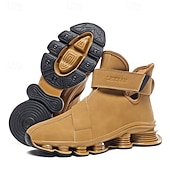 abordables Zapatillas Informales-Zapatillas deportivas rojas para hombre: elegantes y cómodas, con parte superior de malla y cámara de aire, perfectas para un look informal en vacaciones y fiestas navideñas.