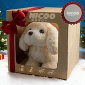 abordables Animales de peluche-Regalos de Navidad ideales para nietos niños y niñas perro robot mi cachorro robot realista juguete interactivo que camina ladra y mueve la cola juguete de perro robótico realista que actúa como un