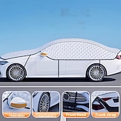 Недорогие отопление охлаждение-1 прочный всепогодный автомобильный чехол из утолщенной ткани Оксфорд &amp;подходит (подходит большинству внедорожников и грузовиков) - сильный снег, град, дождь, пыль &amp;- зимний ветрозащитный щит для