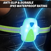 levne Dekorativní světla-LED běžecká vesta s předním světlem, reflexní outdoorové vybavení pro muže/ženy, nastavitelné LED světlo pro noční běh, cyklistiku a venčení psů, dobíjecí přes USB, více režimů svícení