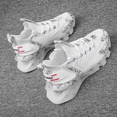 Χαμηλού Κόστους Ανδρικά Παπούτσια Τρεξίματος-Ανδρικά λευκά και γκρι αθλητικά αθλητικά παπούτσια - παπούτσια υψηλών επιδόσεων με αναπνεύσιμο σχεδιασμό για τρέξιμο, υπαίθριες δραστηριότητες και καθημερινή χρήση