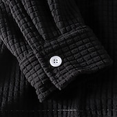 Χαμηλού Κόστους ανδρικό πουκάμισο με κουμπιά-Ανδρικά Πουκάμισο Βάφλα πουκάμισο Casual πουκάμισο Πουκάμισο με κουμπιά Θαλασσί Καφέ Πράσινο του τριφυλλιού Μακρυμάνικο Σκέτο Πέτο Causal Καθημερινά Μπλοκ χρωμάτων Ρούχα Μοντέρνα Καθημερινό