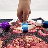 voordelige naaien &amp; breien &amp; haken-Diamantkunstroller - essentieel doe-het-zelf knutselgereedschap voor borduurwerk met strass-steentjes, handroller met gemakkelijke grip, afneembare diamantschildergereedschappen en accessoires