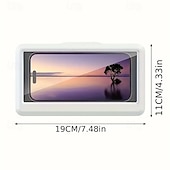 رخيصةأون حاملات الهاتف-حامل هاتف مقاوم للماء يدور 360 درجة من ABS مع قاعدة شفافة خالية من الضباب، الخيار المثالي للحمامات والمراحيض