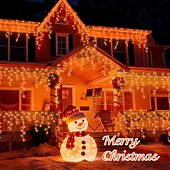 Недорогие Питание от электросети-Рождественская сосулька, 33 фута, 400 светодиодов, 48 капель, 8 функций, таймер, дистанционное управление, прозрачный провод, подключаемые гирлянды, праздничные, свадебные, вечерние, декоративные огни, низкое напряжение, безопасная розетка