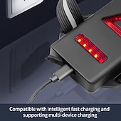 お買い得  キャンプ用ライトとランタン-胸部夜間ランニング ライト、ウェアラブル サイクリング ライト、LED マルチライト、屋外スポーツ用赤色ライト警告灯、USB 充電式ランニング ライト。