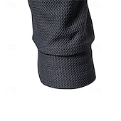 billige Basic gensere-Herre Genser Svart Hvit Militærgrønn Mørkegrå Opprett krage عادي Lomme Sport &amp; Utendørs Daglig Ferie Polyester Gatemote Grunnleggende Fritid Vår Høst Klær Gensere Gensere