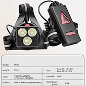 お買い得  キャンプ用ライトとランタン-胸部夜間ランニング ライト、ウェアラブル サイクリング ライト、LED マルチライト、屋外スポーツ用赤色ライト警告灯、USB 充電式ランニング ライト。