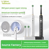 baratos Escova de Dentes Elétrica-Escova de dentes elétrica para adultos, modelo 2025, com cabeça de cerdas macias, totalmente automática, recarregável via USB, silenciosa, potente, à prova d'água IP8X, bateria com duração de até 70