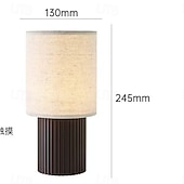 cheap Bedside Lamp-Minimalist Cordless Aluminum Brown Table Lamp