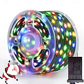 cheap Plug String Lights-Tree Decorative Lights Fairy String Lights Green PVC Copper Wire Lights Indoor and Outdoor Waterproof Courtyard Party Festival Wedding Decoration 8 Functions Low Voltage Plug in