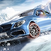 baratos Decoração e proteção de carroçaria automóvel-Correntes antiderrapantes reversíveis 12/24/36 para pneus de carros na neve, sem danificar os pneus, para SUVs, sedãs, vans, off-road, correntes de neve universais de emergência, novo material menos