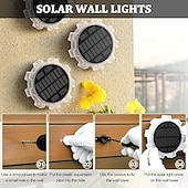cheap Landscape Lights-Solar Ground Lights Outdoor 1 Pack, Solar Ground Lights Waterproof, 4 Modes LED Ground Lights Outdoor Christmas Lights Stick in Ground,Color Changing for Yard, Wall, Deck, Garden, Pathway