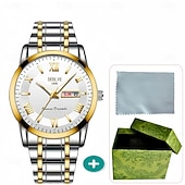 halpa Kvartsikellot-Edistynyt Miesten Rannekello Muodikas Miesten Kvartsikello Päivämäärä Kalenteri Hohtava Näyttö Vedenkestävä Paras Valentine's Day Lahjavaihtoehto Miehille