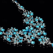 Недорогие Наборы украшений-2шт Свадебные комплекты ювелирных изделий For Жен. Фиолетовый Синий Красный Свадьба Вечерние наряды Сплав геометрический