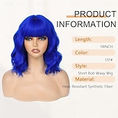 رخيصةأون باروكات الكرنفال-شعر مستعار للكرنفال 2026 أحمر أزرق بنفجسي مجعد بوب قصير شعر مستعار صناعي للمهرجان ماردي غرا موكب شعر زي التنكر إلى نسائي