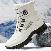 abordables Bottes d'hiver et de neige-Bottes de neige blanches pour hommes – confortables et élégantes, idéales pour la randonnée hivernale, les sports de plein air et les conditions de froid extrême.