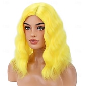 halpa Karnevaaliperuukit-Carnival-peruukki 2026 Vaaleanpunainen Punainen Sininen Kihara Lyhyt Synteettinen festivaaliperuukki Mardi Gras Paraati Cosplay-asun hiukset varten Naisten