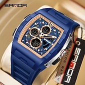 ieftine Ceasuri Quartz-Ceas de mână electronic cu quartz pentru bărbați SANDA 3391 cu modă calendar luminos șocuri sport și rezistent la apă
