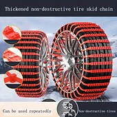 baratos Decoração e proteção de carroçaria automóvel-Correntes antiderrapantes reversíveis 12/24/36 para pneus de carros na neve, sem danificar os pneus, para SUVs, sedãs, vans, off-road, correntes de neve universais de emergência, novo material menos