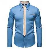 baratos Fantasias masculinas dos anos 1920-Loucos anos 20 Anos 20 Retro Vintage Blusa / Camisa Mafioso Padrinho Corte Justo Fantasia Homens Baile de Máscaras Traje de festa para noite Negócio / Cerimônia / Casamento Festa de Solteira Adulto