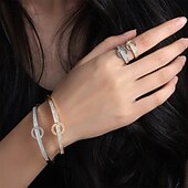 economico Braccialetti-Set di Gioielli 1 Zircone cubico Strass Cromo Anelli Gioielli per capelli Per donna Elegante Vintage Moda Stile Vintage Classico Parure di gioielli Per Matrimonio Feste