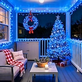 cheap Plug String Lights-Christmas Tree Decorative String Lights Fairy String Lights 8 Function Low Voltage Safety Plug in Holiday Wedding Party Atmosphere Decorative Lights Props 10/20/30/50/100 meters