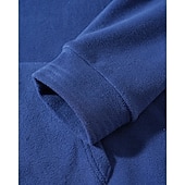 お買い得  メンズベーシックパーカー-男性用 パーカー クォータージッパーパーカー フリースパーカー ブルー ブラック パープル ライトグレー ダックグレー フード付き 平織り ジッパー ポケット スポーツ 日常 祝日 ポリエステル ストリートファッション ベーシック カジュアル 秋 冬 衣類 パーカー トレーナー