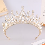 cheap Tiaras &amp; Crowns-Crown Tiaras Headdress Alloy Wedding Birthday Elegant Cute Shiny With Rhinestone Headpiece Headwear