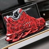 preiswerte Lässige Sneakers-Rote Herren-Sneaker für den Alltag – modisches Design mit auffälligen Prints, ideal als Weihnachtsgeschenk und für festliche Outfits