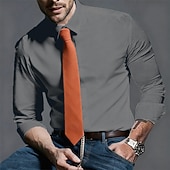  Ανδρικά Πουκάμισο Επίσημο Πουκάμισο Σκέτο Γάμου ΕΞΩΤΕΡΙΚΟΥ ΧΩΡΟΥ Ροζ Ανοικτό Μαύρο Λευκό Πράσινο Ανοικτό Μακρυμάνικο Απορρίπτω Άνοιξη Φθινόπωρο Ρούχα Σκέτο