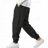 cheap Joggers-Men's Sweatpants Joggers Trousers Casual Pants Jacquard Drawstring Elastic Cuff Plain Comfort Breathable Full Length Outdoor Casual Daily Vacation Sports Blue Black Stretchy