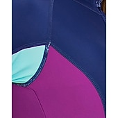 cheap One Pieces Rash Guards-Women's Full Body Rash Guard One Piece Surfing Suit Color-blocking with Built in Bra  UPF 50+ Tummy Control Long Sleeve Diving Suit Surfing Canoeing Snorkeling Winter