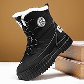 preiswerte Winter- und Schneestiefel-Schwarze, wasserdichte Herren-Winterstiefel mit Fellfutter und griffiger Sohle – strapazierfähiges und isoliertes Schuhwerk für Schnee, Wanderungen und Winterabenteuer