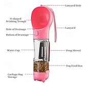cheap Dog Bowls &amp; Feeders-Cat Dog Water Bottle Food Feeder Drinker Poop Dispenser 3 In 1 Modern