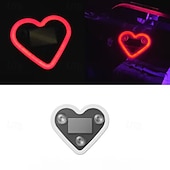 billiga Invändiga bilaccessoarer-Solcellsdrivna bilinteriör miljöljus hjärtformade neon LED-fönsterljus inredningsbelysning idealisk för fordonstillverkning LED miljöbelysning Alla hjärtans dag-present