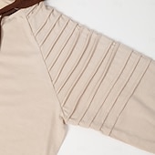 abordables t-shirts de base-Hommes T-shirt Chemise à Manches Longues Chemises pour hommes avec coudières manche longue À capuche Toutes saisons Bloc de Couleur Slim Plissé Mode Designer Basique À lacets Patchwork Occasionnel