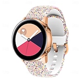 Недорогие Ремешки для часов Garmin-Ремешок для часов для Garmin Vivoactive 6 5 Approach S50 S70 S42 Forerunner 165 55 Vívomove Sport Venu Sq 2 Plus D2 Air X10 силиконовый Замена Ремень Регулируется Спортивный ремешок Цветочный принт