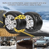 voordelige Carrosserie decoratie &amp; bescherming-4 stuks/8 stuks auto sneeuwkettingen modderbanden dikke antislipband voor auto/suv/vrachtwagen draagbaar eenvoudig te monteren noodtractie auto